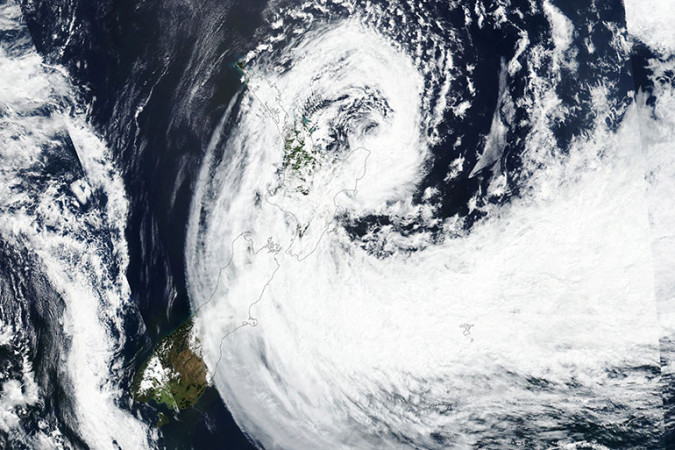 cyclone gabrielle from space